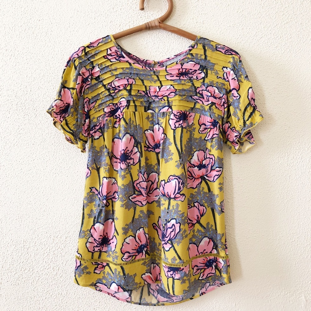 Anthropologie Bold Floral Blouse PS